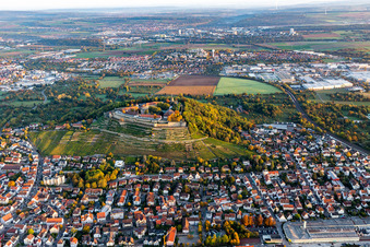 Vue aérienne de Hôpital correctionnel de Hohenasperg à Asperg dans le département Bade-Wurtemberg, Allemagne