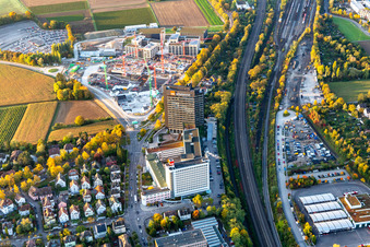 Vue aérienne de Société de construction Wüstenrot à le quartier Ludwigsburg-Mitte in Ludwigsburg dans le département Bade-Wurtemberg, Allemagne