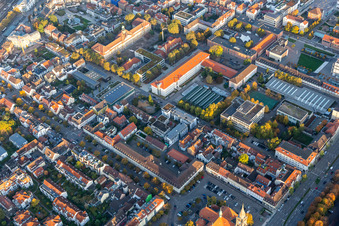 Vue aérienne de Centre à le quartier Ludwigsburg-Mitte in Ludwigsburg dans le département Bade-Wurtemberg, Allemagne