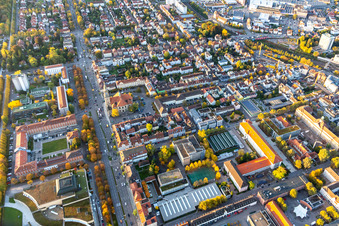 Vue d'oiseau de Ludwigsburg dans le département Bade-Wurtemberg, Allemagne