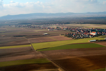 Schleithal dans le département Bas Rhin, France vue du ciel