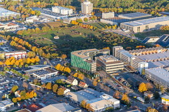 Vue aérienne de MANN+HUMMEL à le quartier Pflugfelden in Ludwigsburg dans le département Bade-Wurtemberg, Allemagne