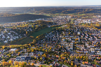 Vue oblique de Leonberg dans le département Bade-Wurtemberg, Allemagne