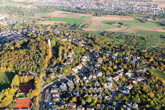 Vue aérienne de Engelberg à Leonberg dans le département Bade-Wurtemberg, Allemagne