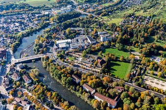 Vue oblique de Nürtingen dans le département Bade-Wurtemberg, Allemagne