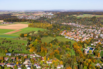 Vue aérienne de Piscine extérieure à Nürtingen dans le département Bade-Wurtemberg, Allemagne
