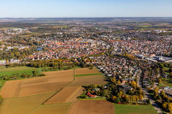 Vue aérienne de Lerchenberg à Nürtingen dans le département Bade-Wurtemberg, Allemagne