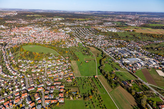 Vue aérienne de Point de vue d'Ersberg à Nürtingen dans le département Bade-Wurtemberg, Allemagne
