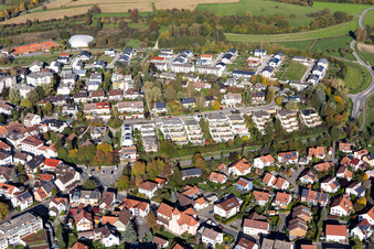 Vue aérienne de Appartements en terrasse à Ringstr à le quartier Dettingen in Konstanz dans le département Bade-Wurtemberg, Allemagne