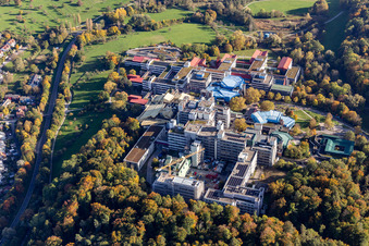 Vue aérienne de Campus universitaire « Université Konstanz » sur Universitätsstraße à le quartier Egg in Konstanz dans le département Bade-Wurtemberg, Allemagne