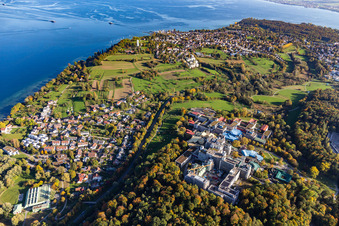 Vue aérienne de L'Université Konstanz à le quartier Egg in Konstanz dans le département Bade-Wurtemberg, Allemagne