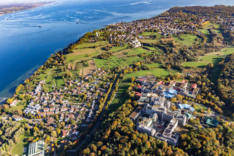 Vue aérienne de L'Université Konstanz à le quartier Egg in Konstanz dans le département Bade-Wurtemberg, Allemagne