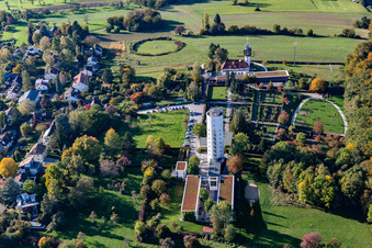 Vue aérienne de Auberge de jeunesse DJH Otto-Moericke-Turm Konstanz à le quartier Allmannsdorf in Konstanz dans le département Bade-Wurtemberg, Allemagne