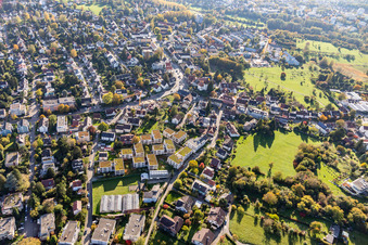 Vue aérienne de Quartier sEESIDE-Allmannsdorf à le quartier Allmannsdorf in Konstanz dans le département Bade-Wurtemberg, Allemagne