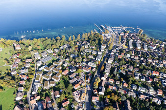 Photographie aérienne de Zones riveraines du lac de Constance à le quartier Allmannsdorf in Konstanz dans le département Bade-Wurtemberg, Allemagne