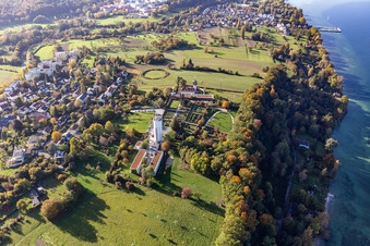 Vue aérienne de Auberge de jeunesse DJH Otto-Moericke-Turm Konstanz à le quartier Allmannsdorf in Konstanz dans le département Bade-Wurtemberg, Allemagne