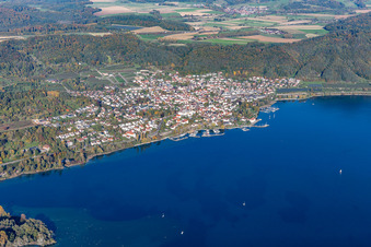 Quartier Ludwigshafen in Bodman-Ludwigshafen dans le département Bade-Wurtemberg, Allemagne du point de vue du drone