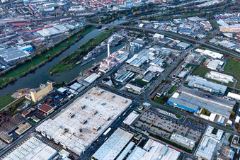 Photographie aérienne de Port à Schweinfurt dans le département Bavière, Allemagne