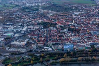Vue aérienne de Schweinfurt dans le département Bavière, Allemagne