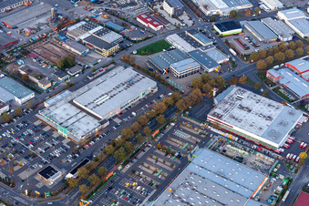 Vue aérienne de Marché à Schweinfurt dans le département Bavière, Allemagne