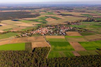 Vue aérienne de Quartier Reupelsdorf in Wiesentheid dans le département Bavière, Allemagne