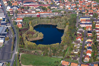 Vue aérienne de Petite âme à Volkach dans le département Bavière, Allemagne