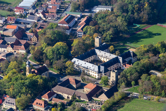 Photographie aérienne de Palais du comte Schönborn Gaibach à le quartier Gaibach in Volkach dans le département Bavière, Allemagne