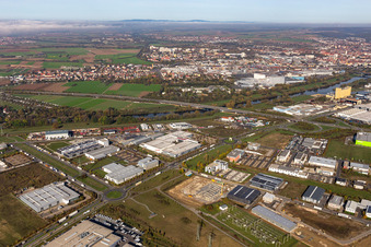 Vue aérienne de Parc industriel de Maintal à Schweinfurt dans le département Bavière, Allemagne