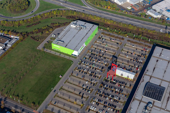 Vue aérienne de Mömax XXXL à Schweinfurt dans le département Bavière, Allemagne