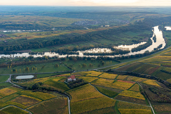 Vue oblique de Église de pèlerinage de Maria im Weingarten à Volkach dans le département Bavière, Allemagne
