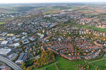 Vue aérienne de Quartier Lengfeld in Würzburg dans le département Bavière, Allemagne