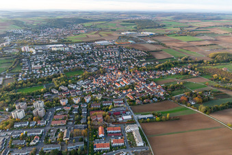 Vue aérienne de Quartier Lengfeld in Würzburg dans le département Bavière, Allemagne