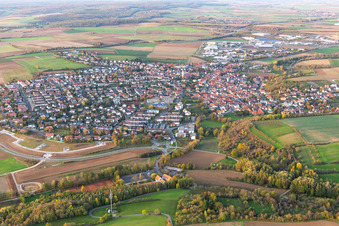 Vue aérienne de Quartier Lengfeld in Würzburg dans le département Bavière, Allemagne