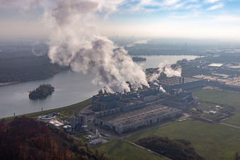 Vue aérienne de Moulin à papier Palm à Wörth am Rhein dans le département Rhénanie-Palatinat, Allemagne