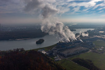 Photographie aérienne de Moulin à papier Palm à Wörth am Rhein dans le département Rhénanie-Palatinat, Allemagne