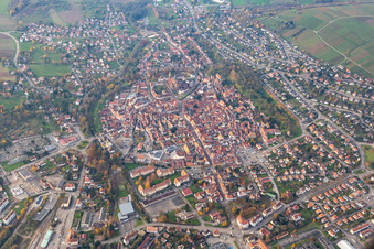 Image drone de Wissembourg dans le département Bas Rhin, France
