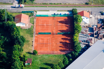 Vue aérienne de Club de tennis Rohrbach à Rohrbach dans le département Rhénanie-Palatinat, Allemagne