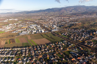 Vue aérienne de Zone industrielle W à Achern dans le département Bade-Wurtemberg, Allemagne