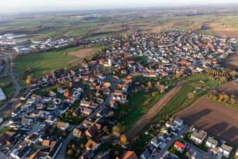 Vue aérienne de Quartier Sand in Willstätt dans le département Bade-Wurtemberg, Allemagne