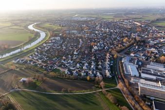 Vue aérienne de Willstätt dans le département Bade-Wurtemberg, Allemagne
