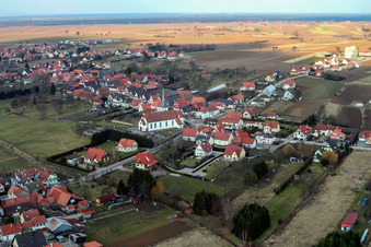 Seebach dans le département Bas Rhin, France d'en haut