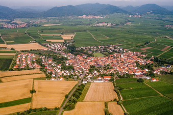Vue aérienne de Lieu vu de l'est à le quartier Mörzheim in Landau in der Pfalz dans le département Rhénanie-Palatinat, Allemagne