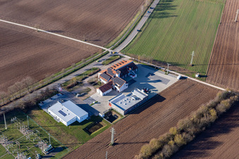 Vue aérienne de Service d'incendie volontaire Kandel à Kandel dans le département Rhénanie-Palatinat, Allemagne