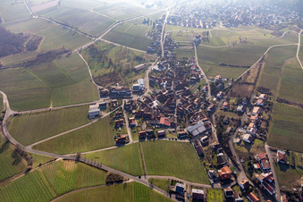 Vue oblique de Quartier Gleiszellen in Gleiszellen-Gleishorbach dans le département Rhénanie-Palatinat, Allemagne