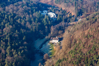 Vue aérienne de Hôtel Forêt du Palatinat, Clinique du Parc Celenus à Bad Bergzabern dans le département Rhénanie-Palatinat, Allemagne