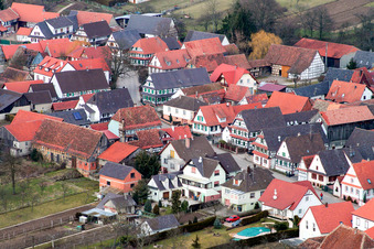 Seebach dans le département Bas Rhin, France hors des airs