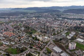Photographie aérienne de Rheinfelden dans le département Bade-Wurtemberg, Allemagne