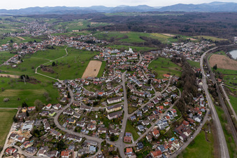 Vue aérienne de Quartier de Karsau à Rheinfelden dans le département Bade-Wurtemberg, Allemagne