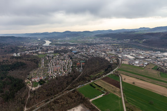 Vue aérienne de Bad Säckingen dans le département Bade-Wurtemberg, Allemagne