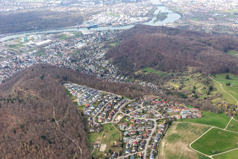 Vue aérienne de Quartier Grenzach in Grenzach-Wyhlen dans le département Bade-Wurtemberg, Allemagne